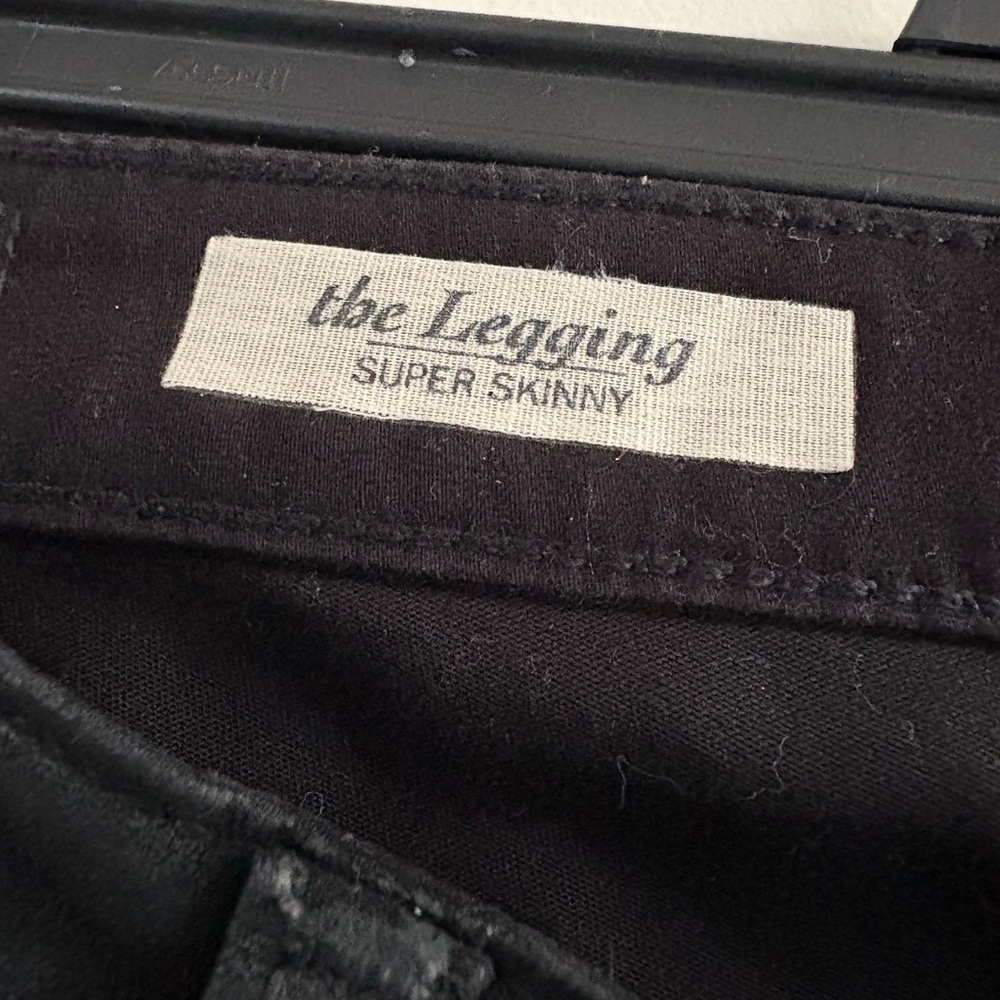 Adriano Goldschmied AG Black Leatherette The Legging Ankle Super Skinny 29x31R - Picture 5 of 5